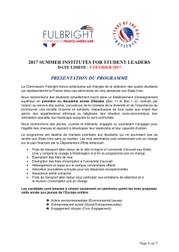 instructions et checklist - Commission Franco