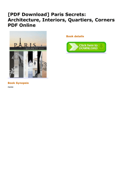 [PDF Download] Paris Secrets: Architecture, Interiors, Quartiers