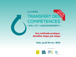 Eau » et « Assainissement » - Forum ASCOMADE des Collectivités