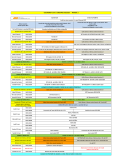 CALENDRIER 2ème SEMESTRE 2016/2017