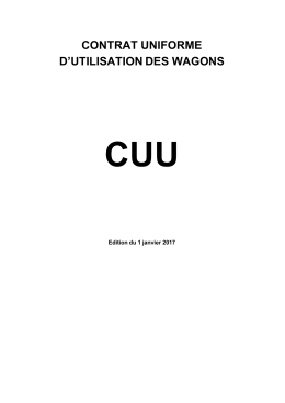 contrat uniforme d`utilisation des wagons