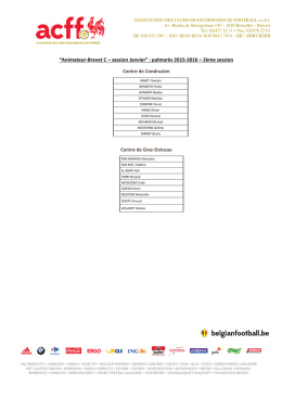 “Animateur-Brevet C session Janvier” : palmarès 2015