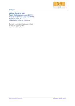 Forum: Trucs en vrac