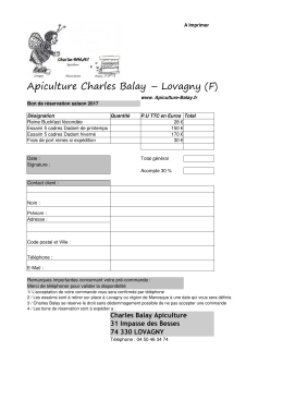 Bon de r&eacute;servation &agrave; imprimer