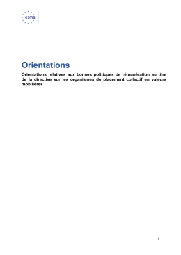 Orientations - Esma