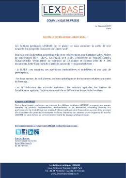 communique de presse