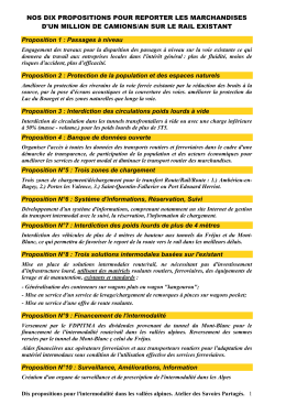 10 propositions report marchandises sur rail