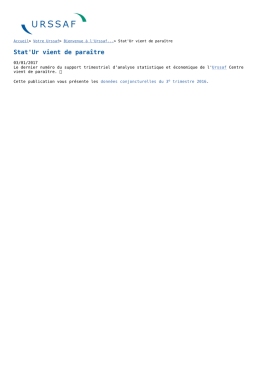 Stat`Ur vient de para&icirc;tre