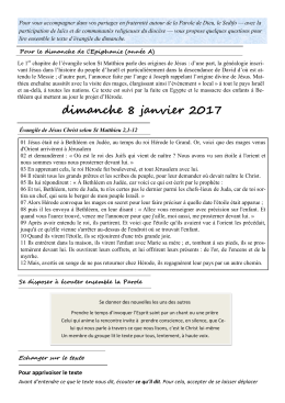dimanche 8 janvier 2017 - Diocèse de Grenoble