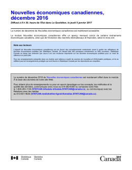 - Statistique Canada