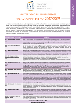 programme m1-m2 2017/2019 - Paris