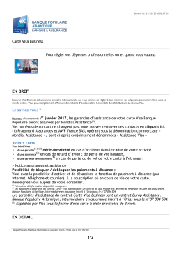 Carte Visa Business - Banque Populaire Atlantique