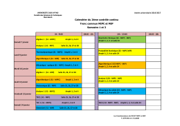 S1 - S3 - Faculté des Sciences et Techniques Marrakech