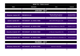 Nos dates de concert