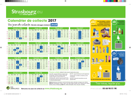 Calendrier de collecte 2017
