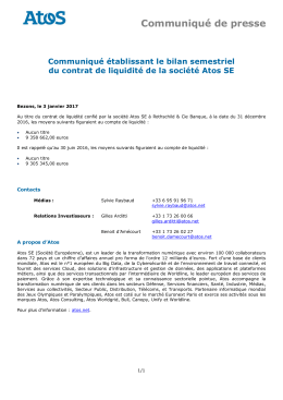 Communiqu&eacute; de presse