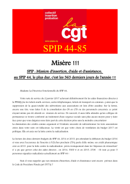 SPIP 44-85 - CGT insertion probation