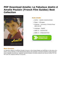 PDF Amelie: Le Fabuleux destin d