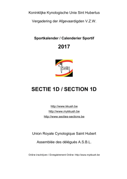 2017 SECTIE 1D / SECTION 1D