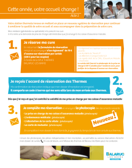 Nouveau système de réservation Thermes
