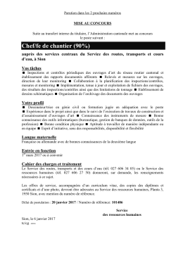 Chef/fe de chantier (90%)