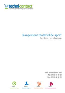 Rangement matériel de sport Notre catalogue - Techni