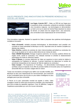 valeo presente cinq innovations en premiere mondiale au ces de las