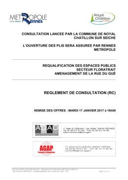 Règlement de consultation - La salle des marchés MEGALIS