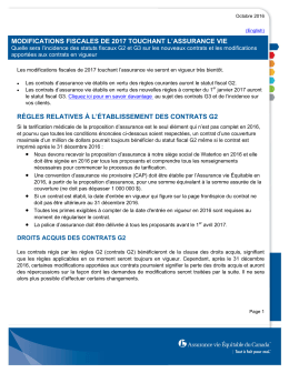 règles relatives à l`établissement des contrats g2 modifications