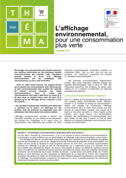 L`affichage environnemental, pour une consommation plus verte