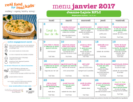 menu janvier 2017 - Real Food for Real Kids