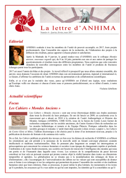 N&deg; 4 janvier-mars 2017 - Anthropologie et Histoire des Mondes