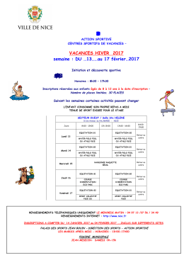 plannings csv secteur ouest