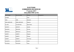 Liste &eacute;lecteurs ITRF-ITA