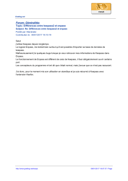 Forum: G&eacute;n&eacute;ralit&eacute;s