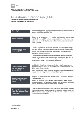 Questions / R&eacute;ponses (FAQ)