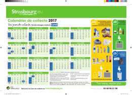 Calendrier de collecte 2017