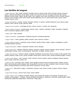 Les familles de langues