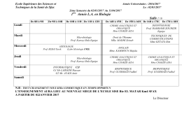 Télécharger le Calendrier du 2ème semestre de l`année