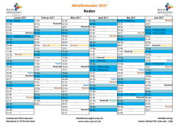 Abfallkalender 2017 Roden