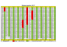 Belegungsplan 2017 - Ferienwohnung Follmann