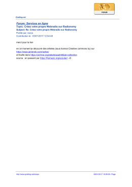 Forum: Services en ligne