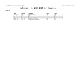Calendrier Ex 2016-2017 1er Semestre