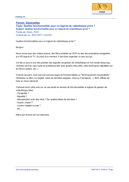 Forum: Généralités