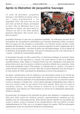 Après la libération de Jacqueline Sauvage