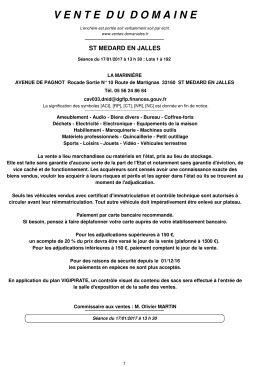 17-01-2017 - Ventes Domaniales