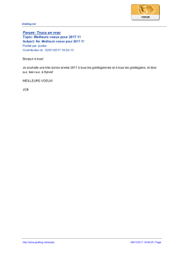 Forum: Trucs en vrac