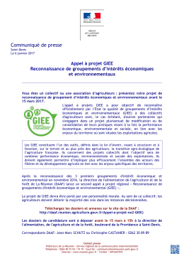 Communiqué de presse - Les services de l`Etat à La Réunion