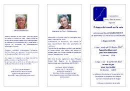 2 stages de travail sur la voix