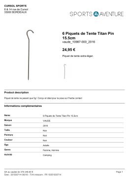 6 Piquets de Tente Titan Pin 15.5cm 24,95